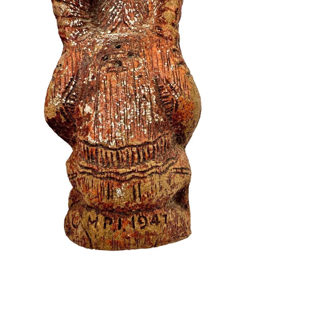 Vintage Native American Salt & Pepper Shakers Wood 1940's Souvenir Collectible - Picture 6 of 11